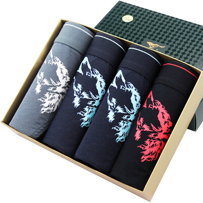

Septwolves Logo Print Mens Underwear Set 4 Pairs
