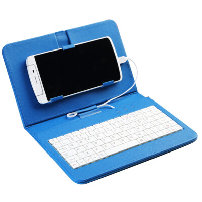 

MyMei Wired Keyboard Flip Holster Case Cover For Andriod OTG Phone 4.2''-6.8'' 6Colors