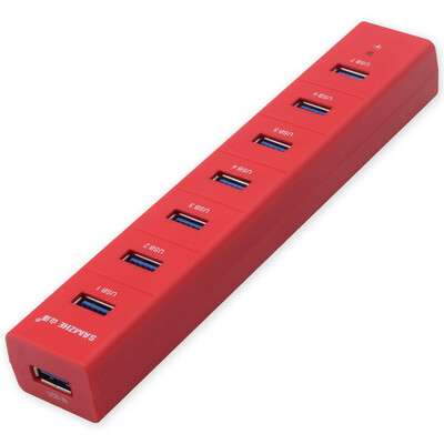 

Shanze (SAMZHE) JXQ-007R USB Splitter USB3.0 Высокоскоростное расширение 7-портовый концентратор HUB Настольный компьютер Ноутбук Однокомпонентная линия питания Red