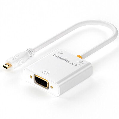 

Shanze (SAMZHE) ZJX-070 Micro HDMI-VGA-конвертер / адаптер Lenovo Miix4 / yoga3, подключенный к телевизору с белым белым 25 см