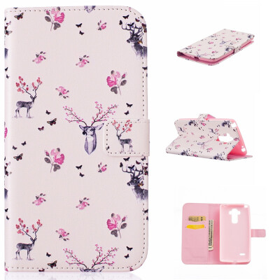 

Deer Design PU Leather Flip Cover Wallet Card Holder Case for LG Stylus LS770