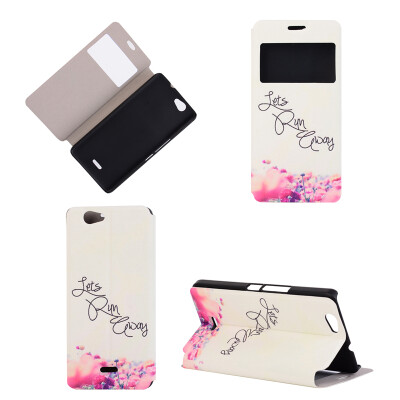 

Let's Run Design PU Leather Flip Cover Wallet Card Holder Case for Wiko Getway