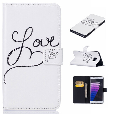 

Love Design PU Leather Flip Cover Wallet Card Holder Case for SAMSUNG Galaxy Note7