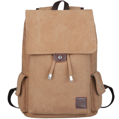 

Simo (SIMU) 1602 backpack shoulder bag fashion wild casual sports canvas bag backpack 15-inch computer bag Khaki