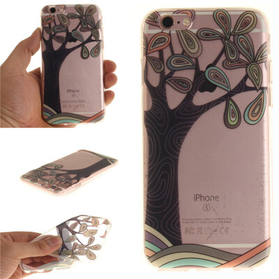 

Hand painted trees Pattern Soft Thin TPU Rubber Silicone Gel Case Cover for IPHONE 6/6S