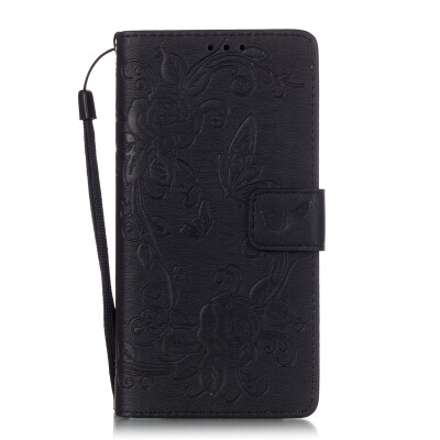 

Black Butterfly Style PU Leather Flip Cover Wallet Card Holder Case for HUAWEI P9LITE