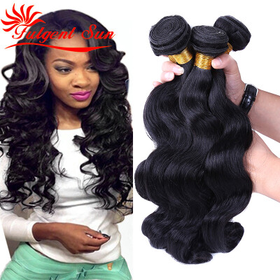 

unprocessed malaysian body wave virgin hair Natural black remy human hair 3 bundles Soft and smooth malaysian virgin hair weave