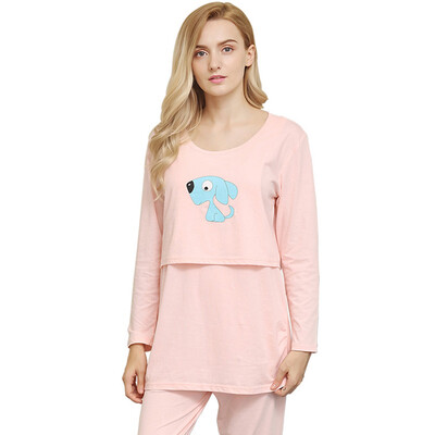 

October Crystallization Postpartum Breastfeeding Home Monthly Suits SH203 XL Pink
