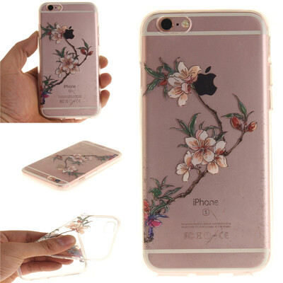 

Азалия Pattern Мягкий тонкий резиновый ТПУ Силиконовый чехол Гель для IPHONE 6/6S