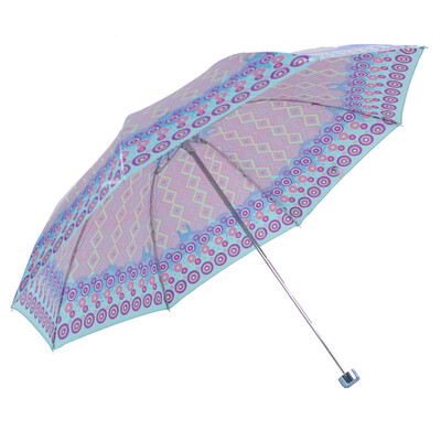 

Jingdong supermarket paradise umbrella color Ding Gaomi polyester anti-ultraviolet three fold umbrella umbrella umbrella pink 308T