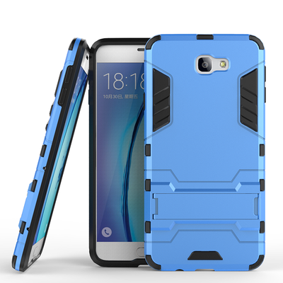 

Blue Slim Robot Armor Kickstand Shockproof Hard Rugged Rubber Back Case For Samsung Galaxy On7 2016J7 Prime