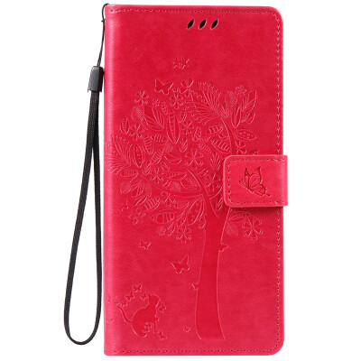 

Rose Tree Design PU Leather Flip Cover Wallet Card Holder Case for SONY XA ULTRA