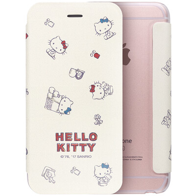 

Hello Plus Hello Kitty Series iPhone6 ​​/ 6s plus Flip Phone Case / Case Cute Cartoon Flip Leather Case Simple Kitty