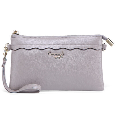 

Крокодил (CROCODILE) первый слой кожаных сумок большой емкости кошелек плечо сумка тенденция досуг ветер 12611085-02 серый