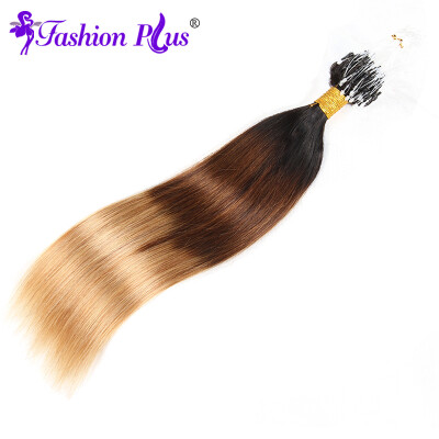 

Free Shipping Brazilian Straight Hair Micro Loop Ring Human Hair Extensions #1B/4/27 100 g/Lot Brazilian Virgin Hair Straight