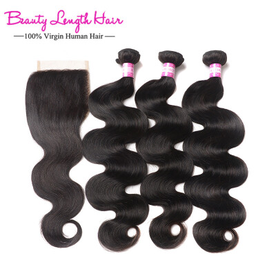 

Brazilian body wave with closure Mink Brazilian hair weave 3 bundles with closure Brazilian virgin hair with closure