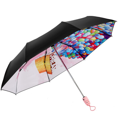 

Jingdong Supermarket Paradise Umbrella UPF50 Self-closing self-contained black rubber transfer tripod sun umbrella sunny umbrella 31815E orange