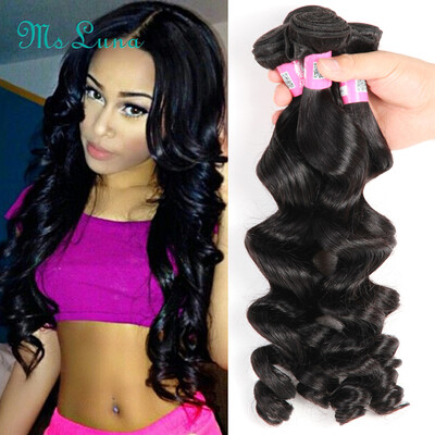

Ms Luna Hair Malaysian Virgin Hair Loose Wave Grade 7A Unprocessed Virgin Hair Loose Wave Malaysian Virgin Hair 4 Bundles