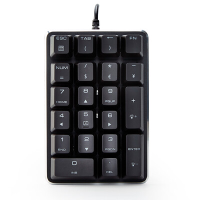 

Magic egg 21 key mini mechanical keyboard numeric keyboard keypad black white light cherry Cherry green axis financial accounting with switching
