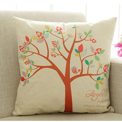 

Ying Xin home textiles style pillow sofa cushions car waist cushions waist pillow core core happy tree 45x45cm