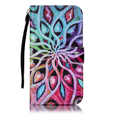 

Flower Design PU Leather Flip Cover Wallet Card Holder Case for SAMSUNG S5