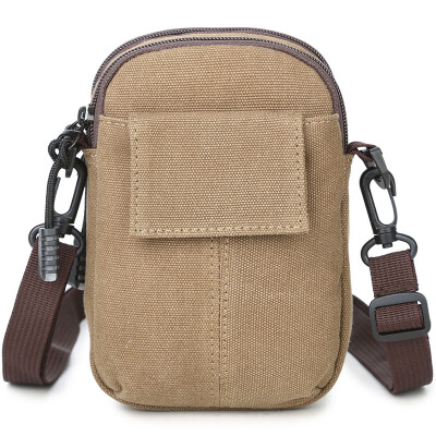 

【Jingdong Supermarket】 Landcase men bag business casual hanging bag shoulder Messenger bag trend bag canvas bag 902 brown