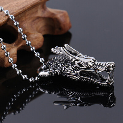 

Mens jeweleryChinese style Personality creativity stainless steel pendant necklace Zodiac faucet Animal head pendant