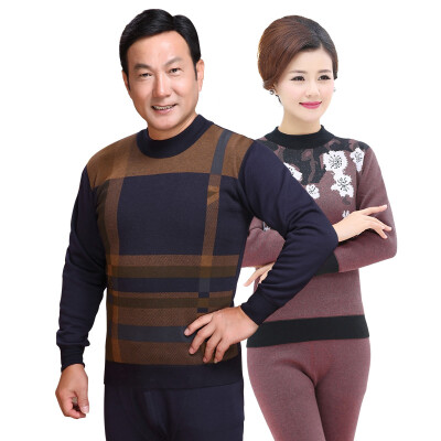 

Antarctic thermal underwear men&women in the elderly cold warm jacquard sets of mothers installed large yards underwear suit N105D11401 male gray gray head