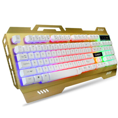 

Ergonomic design wired gaming keyboard LED backlight USB powered desktop computer computer peripherals