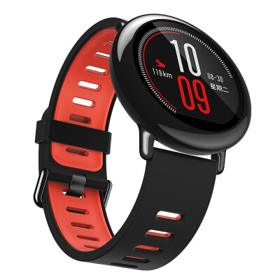 

Amazfit smart sports watch Pottery technology produced ceramic bezel GPS real-time track black silicone wristband support iOS And