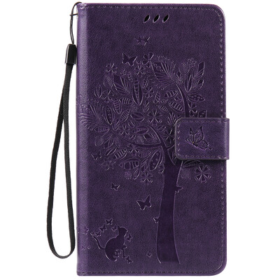 

Purple Tree Design PU кожа флип крышку кошелек карты держатель чехол для HTC 825