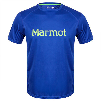

Marmot Marmot quick-drying T-shirt men's breathable sweat round neck short sleeve clothing Q63170 black / gray L