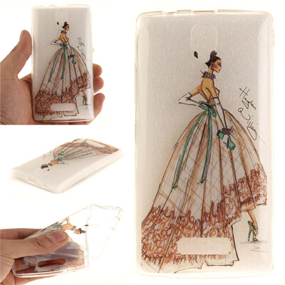 

Hand-painted dress Pattern Soft Thin TPU Rubber Silicone Gel Case Cover for Lenovo A2010