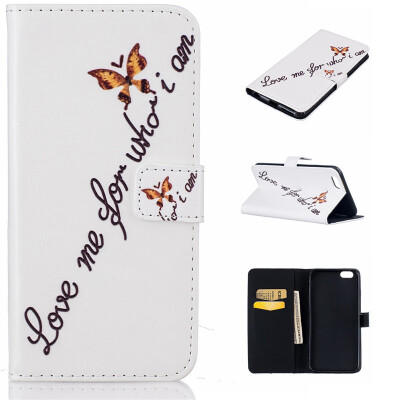 

Butterfly Design PU Leather Flip Cover Wallet Card Holder Case for IPHONE 6/6S