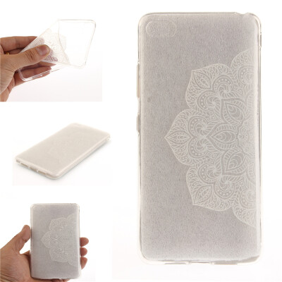 

Half white flowers Pattern Soft Thin TPU Rubber Silicone Gel Case Cover for Lenovo S90