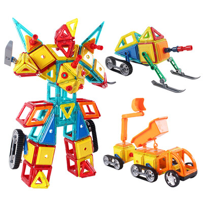 

MING TA MING TA 160 sets of magnetic tablets Variety of pulling construction children&39s building blocks toys da da take magnetic puzzle intellectual engineering sleigh series