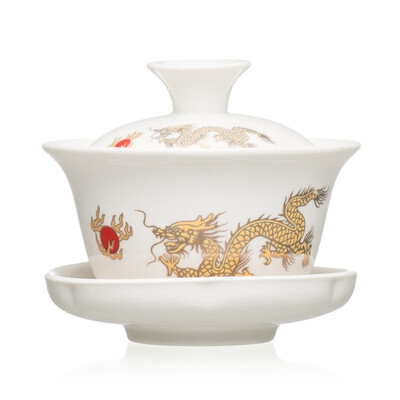 

Relief Dragon White Porcelain Gaiwan 90ml 304 fl oz