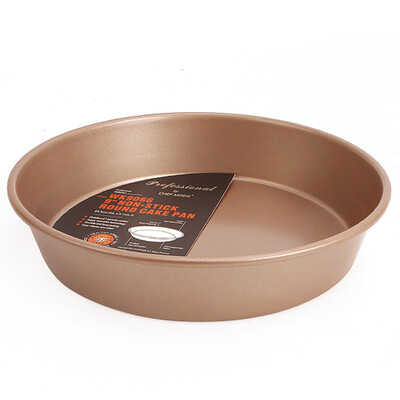 

Cooking CHEF MAED Pizza Plate 9 inch non-stick pizza baking pan deepening oven utensils champagne gold WK9066
