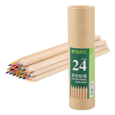 

Dawn  & G AWP34304 kraft paper cylinder with colored pencil colored lead 24 color tube