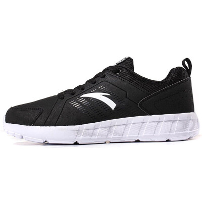 

Jingdong supermarket] ANTA (ANTA) men's shoes 11718855-3 leather sports jogging shoes fashion casual running shoes black / Anta white 41