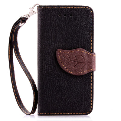 

Black Design PU Leather Flip Cover Wallet Card Holder Case for Apple iPhone 6