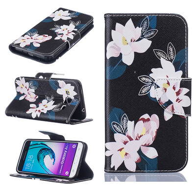 

Black lily Design PU Leather Flip Cover Wallet Card Holder Case for SAMSUNG GALAXY J3
