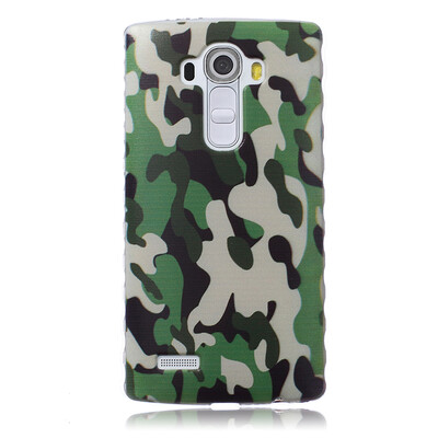 

Camouflage Pattern Soft Thin TPU Rubber Silicone Gel Case Cover for LG G4