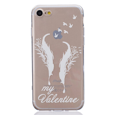 

Double feathers Pattern Soft Thin TPU Rubber Silicone Gel Case Cover for IPHON 7