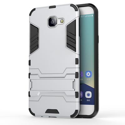 

Серебряный Slim Robot Armor Kickstand Ударопрочный жесткий корпус из прочной резины для SAMSUNG Galaxy A8 2016/A810
