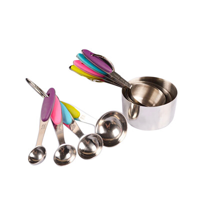 

8 Pcs Stainless Steel Measuring Spoon Cup Set Kitchen Tools 460254