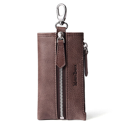 

Montblanc (MANTOBRUCE) Мужские ключевые случаи Кожаный многофункциональный брелок для ключей Большой комплект ключей для молнии MT7164001 Темно-коричневый