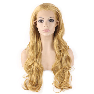 

Iwona Synthetic Hair Lace Front Long Wavy Blonde Wig