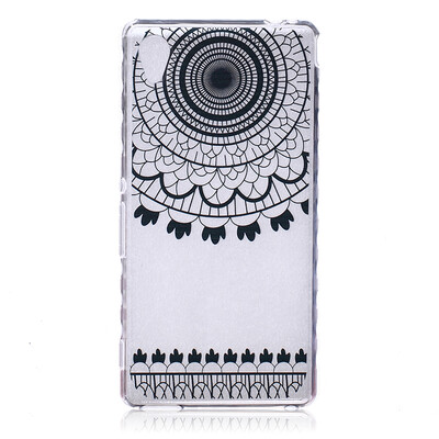 

Black wind chimes Pattern Soft Thin TPU Rubber Silicone Gel Case Cover for SONY Xperia M4 Aqua