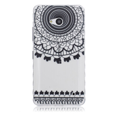 

Black wind chimes Pattern Soft Thin TPU Rubber Silicone Gel Case Cover for Microsoft Lumia 640